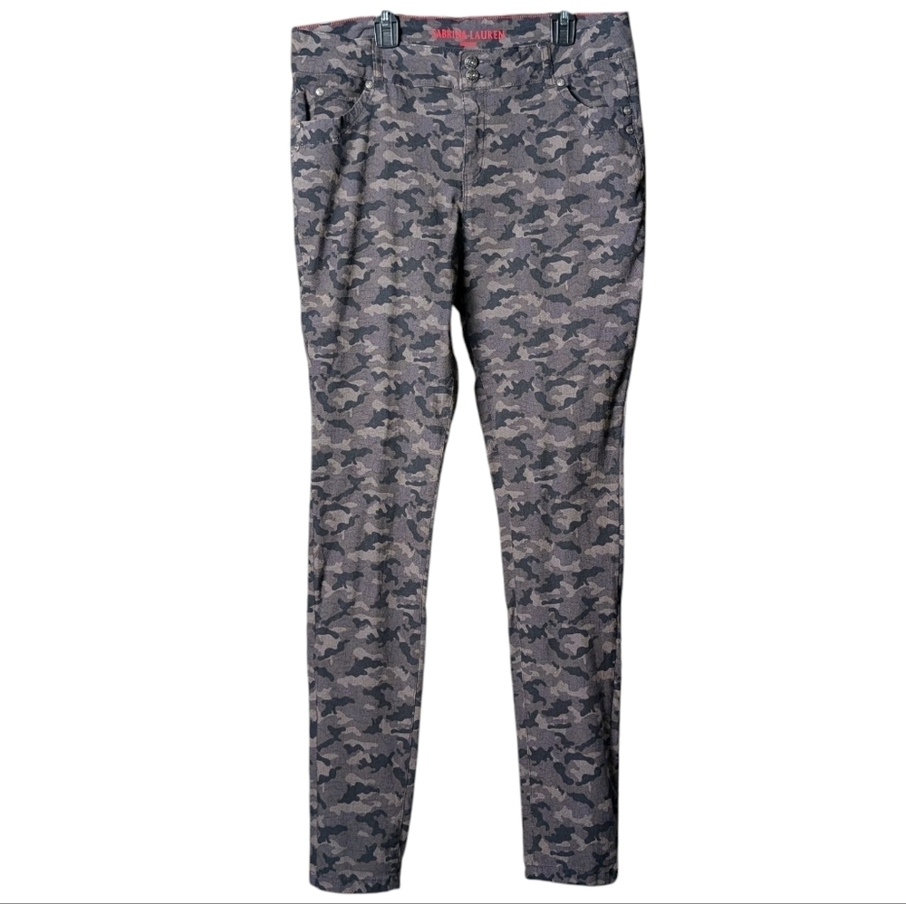 Sabrina Lauren Camouflage Skinny Pants Like New Women's 16W Pockets Zipper